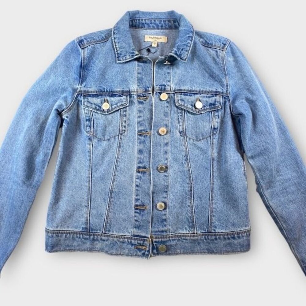 Haute Hippie Tribe Lottie Denim Jacket Blue, Size Small - Picture 4 of 12